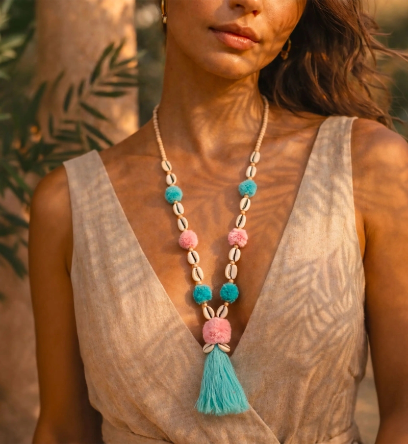 Miss June Paris — Collier Pompoms